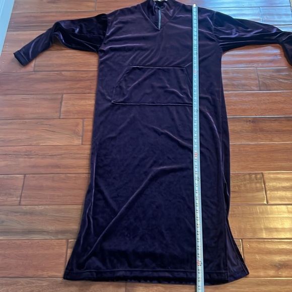 Vintage Velvet Baxter & Wells Intimates Deep Purple Housecoat Size M - Picture 8 of 9